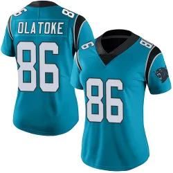 Women's Praise Olatoke Carolina Panthers No.86 Limited Alternate Vapor Untouchable Jersey - Blue