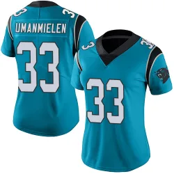 Women's Princely Umanmielen Carolina Panthers No.33 Limited Alternate Vapor Untouchable Jersey - Blue