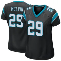 Women's Rashaan Melvin Carolina Panthers No.29 Game Team Color Jersey - Black