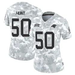 Women's Robert Hunt Carolina Panthers No.50 Limited 2024 Salute to Service Jersey - Arctic Camo