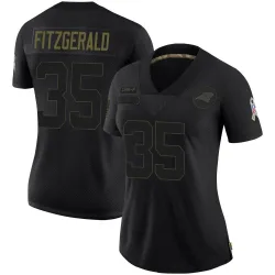 Women's Ryan Fitzgerald Carolina Panthers No.35 Limited 2020 Salute To Service Jersey - Black