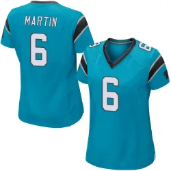 Women's Sam Martin Carolina Panthers No.6 Game Alternate Jersey - Blue
