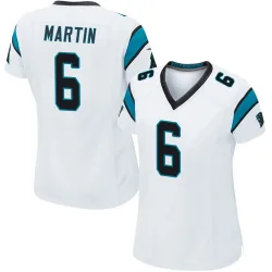 Women's Sam Martin Carolina Panthers No.6 Game Jersey - White
