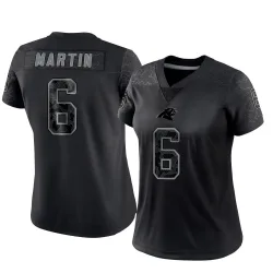 Women's Sam Martin Carolina Panthers No.6 Limited Reflective Jersey - Black