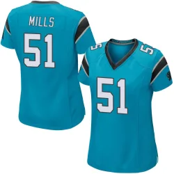 Women's Sam Mills Carolina Panthers No.51 Game Alternate Jersey - Blue