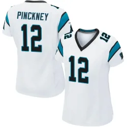 Women's Sam Pinckney Carolina Panthers No.12 Game Jersey - White