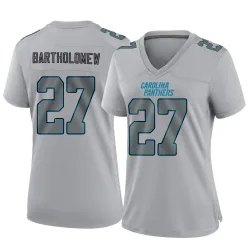 Women's Shemar Bartholomew Carolina Panthers No.27 Game Atmosphere Fashion Jersey - Gray