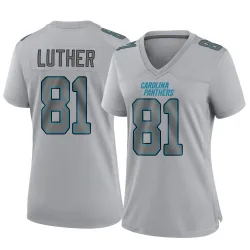 Women's T.J. Luther Carolina Panthers No.81 Game Atmosphere Fashion Jersey - Gray