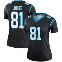 Women's T.J. Luther Carolina Panthers No.81 Legend Jersey - Black