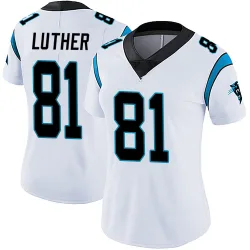 Women's T.J. Luther Carolina Panthers No.81 Limited Vapor Untouchable Jersey - White