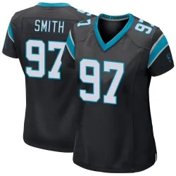 Women's T.J. Smith Carolina Panthers No.97 Game Team Color Jersey - Black
