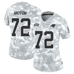 Women's Taylor Moton Carolina Panthers No.72 Limited 2024 Salute to Service Jersey - Arctic Camo