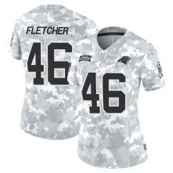 Women's Thomas Fletcher Carolina Panthers No.46 Limited 2024 Salute to Service Jersey - Arctic Camo