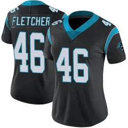 Women's Thomas Fletcher Carolina Panthers No.46 Limited Team Color Vapor Untouchable Jersey - Black