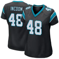 Women's Thomas Incoom Carolina Panthers No.48 Game Team Color Jersey - Black