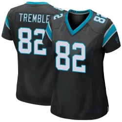 Women's Tommy Tremble Carolina Panthers No.82 Game Team Color Jersey - Black