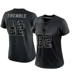 Women's Tommy Tremble Carolina Panthers No.82 Limited Reflective Jersey - Black
