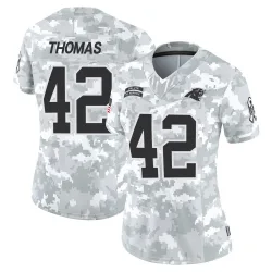 Women's Trevian Thomas Carolina Panthers No.42 Limited 2024 Salute to Service Jersey - Arctic Camo