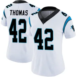 Women's Trevian Thomas Carolina Panthers No.42 Limited Vapor Untouchable Jersey - White
