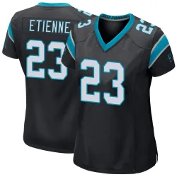 Women's Trevor Etienne Carolina Panthers No.23 Game Team Color Jersey - Black