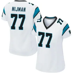 Women's Yosh Nijman Carolina Panthers No.77 Game Jersey - White
