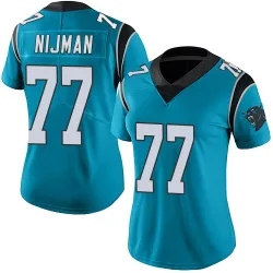 Women's Yosh Nijman Carolina Panthers No.77 Limited Alternate Vapor Untouchable Jersey - Blue