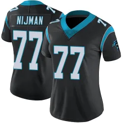 Women's Yosh Nijman Carolina Panthers No.77 Limited Team Color Vapor Untouchable Jersey - Black