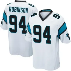 Youth A'Shawn Robinson Carolina Panthers No.94 Game Jersey - White