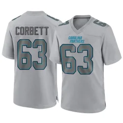 Youth Austin Corbett Carolina Panthers No.63 Game Atmosphere Fashion Jersey - Gray