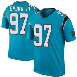 Youth Bobby Brown III Carolina Panthers No.97 Legend Color Rush Jersey - Blue