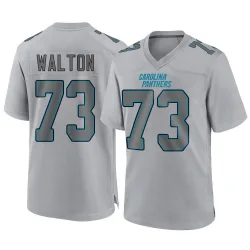 Youth Brandon Walton Carolina Panthers No.73 Game Atmosphere Fashion Jersey - Gray
