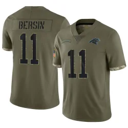 Youth Brenton Bersin Carolina Panthers No.11 Limited 2022 Salute To Service Jersey - Olive