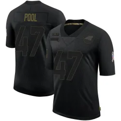 Youth Bumper Pool Carolina Panthers No.47 Limited 2020 Salute To Service Jersey - Black