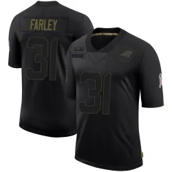 Youth Caleb Farley Carolina Panthers No.31 Limited 2020 Salute To Service Jersey - Black