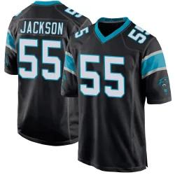 Youth Cam Jackson Carolina Panthers No.55 Game Team Color Jersey - Black