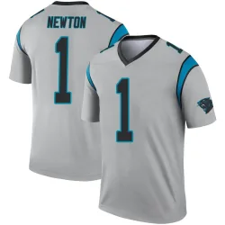 Youth Cam Newton Carolina Panthers No.1 Legend Inverted Silver Jersey