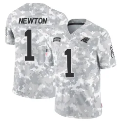Youth Cam Newton Carolina Panthers No.1 Limited 2024 Salute to Service Jersey - Arctic Camo