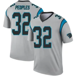 Youth Camerun Peoples Carolina Panthers No.32 Legend Inverted Silver Jersey