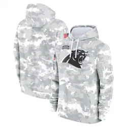 Youth Carolina Panthers No. 2024 Salute To Service Pullover Hoodie - White/Gray