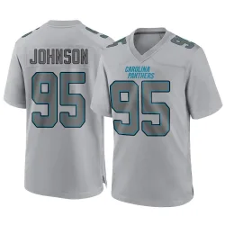 Youth Charles Johnson Carolina Panthers No.95 Game Atmosphere Fashion Jersey - Gray