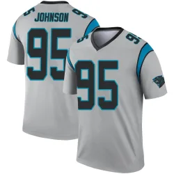 Youth Charles Johnson Carolina Panthers No.95 Legend Inverted Silver Jersey