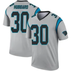 Youth Chuba Hubbard Carolina Panthers No.30 Legend Inverted Silver Jersey