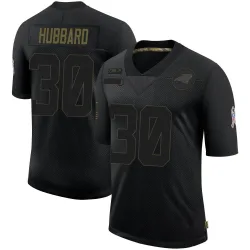 Youth Chuba Hubbard Carolina Panthers No.30 Limited 2020 Salute To Service Jersey - Black