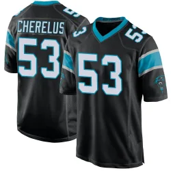 Youth Claudin Cherelus Carolina Panthers No.53 Game Team Color Jersey - Black