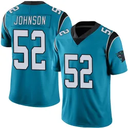 Youth DJ Johnson Carolina Panthers No.52 Limited Alternate Vapor Untouchable Jersey - Blue