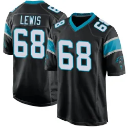 Youth Damien Lewis Carolina Panthers No.68 Game Team Color Jersey - Black