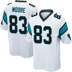 Youth David Moore Carolina Panthers No.83 Game Jersey - White