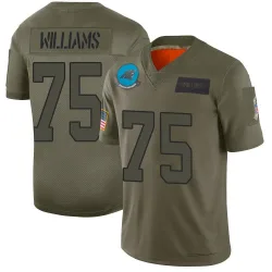 Youth DeShawn Williams Carolina Panthers No.75 Limited 2019 Salute to Service Jersey - Camo