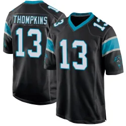 Youth Deven Thompkins Carolina Panthers No.13 Game Team Color Jersey - Black