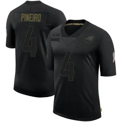 Youth Eddy Pineiro Carolina Panthers No.4 Limited 2020 Salute To Service Jersey - Black
